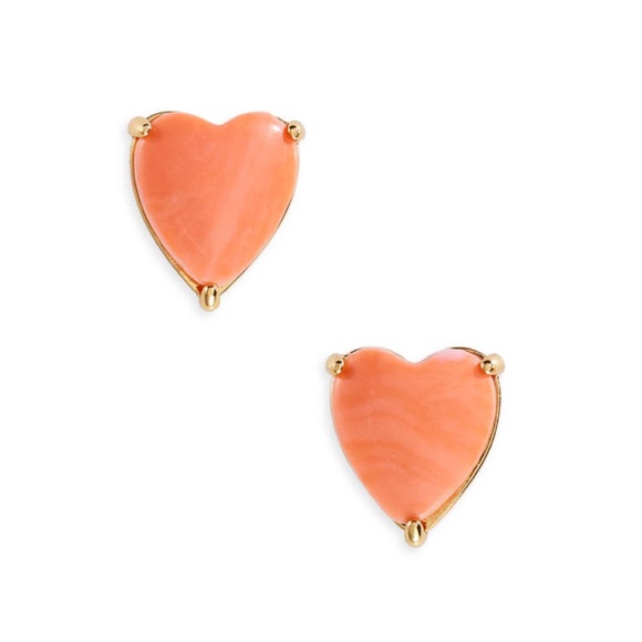 Lele Sadoughi Jewelry - $68 Lele Sadoughi ASHFORD HEART STUD EARRINGS coral